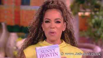 The View's Whoopi Goldberg and her cohosts poke fun at Sunny Hostin's steamy new romance book as Joy Behar is left 'embarrassed' after being forced to read the 'sexy part' on-air