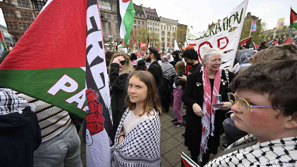 Auch Thunberg in Malmö dabei: Tausende protestieren gegen ESC-Teilnehmerin aus Israel