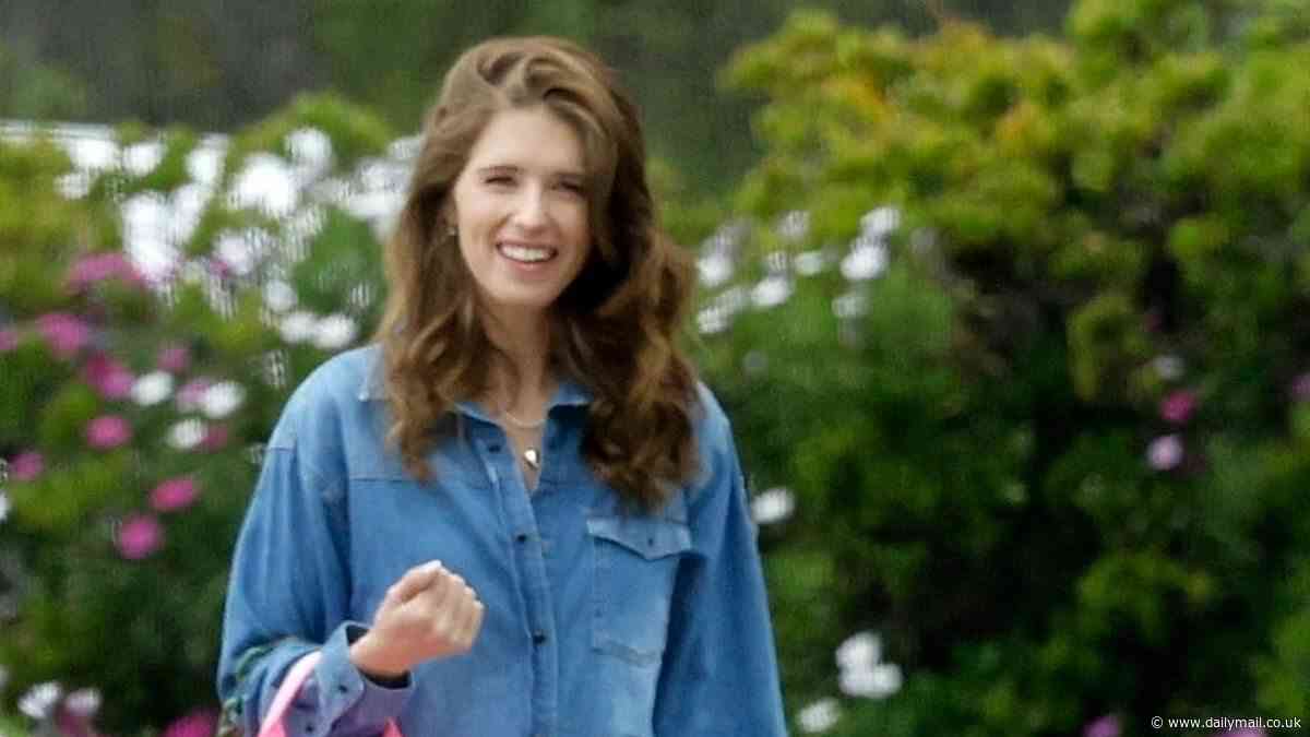 Katherine Schwarzenegger sports chambray shirt on LA stroll with daughter... after shading this week's Met Gala attendees