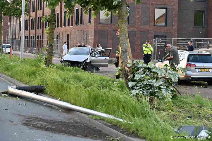 Snelheidsduivel verliest macht over stuur en crasht tegen boom in Arnhem