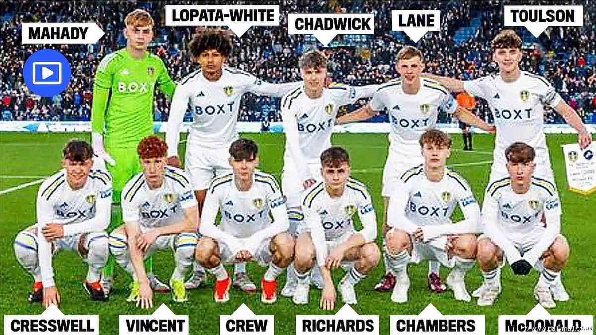 The son of a former Premier League star and a flying winger clocked at 23mph (as fast as the quickest players in the top flight)… meet the Leeds kids marching on together to the Youth Cup final