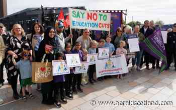 Glasgow parents, teachers and unions protest school cuts