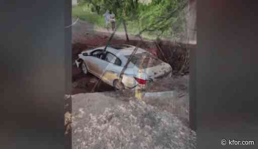 Seminole woman grateful to be alive after car falls nearly 20 feet below the road