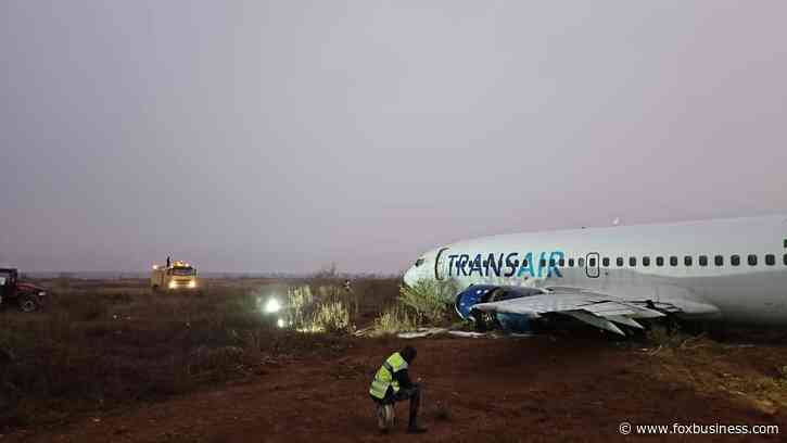 Boeing jet skids off runway, injuring at least 10