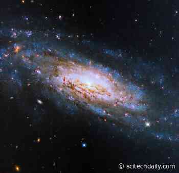 Supermassive Spectacle: Hubble Captures a Galaxy With a Voracious Black Hole