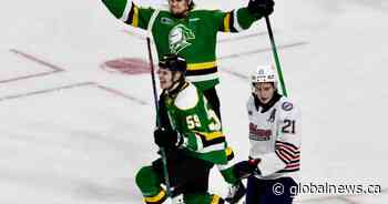 Easton Cowan’s 5-point game carries London Knights to Game 1 win over Oshawa