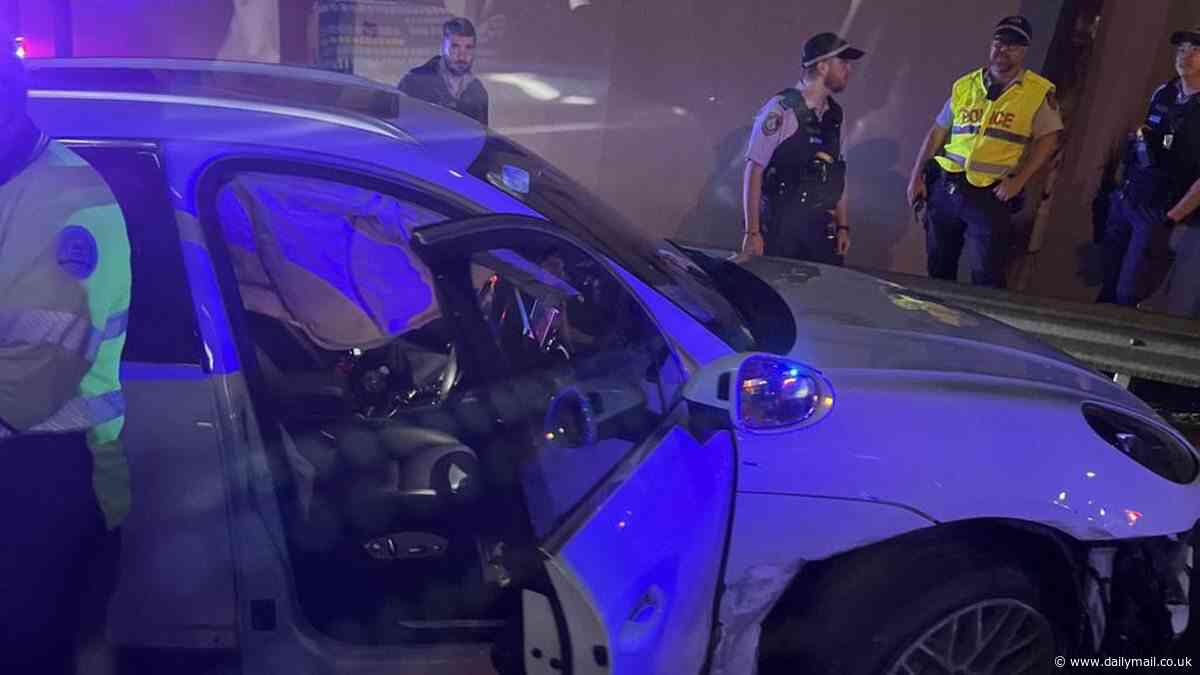 Mosman: Six girls aged 12-16 and one boy, 16, arrested after stolen Porsche crashes in one of Australia's wealthiest suburbs