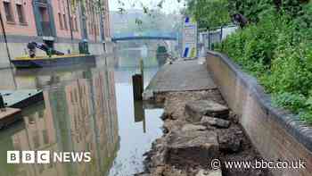 Repairs start on partially collapsed canal wall
