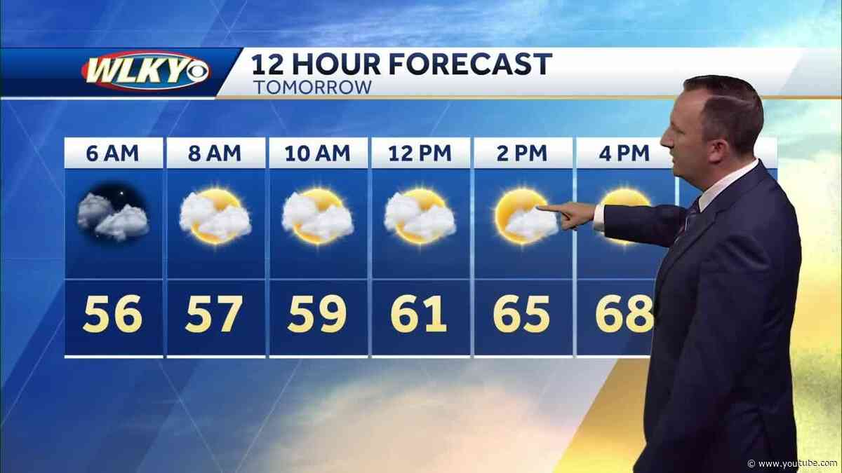 Cooler on Friday, mainly dry