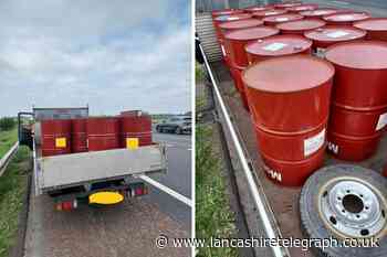 M62: Van 'travelled with loose oil drums able to bounce around'