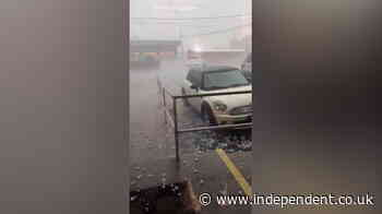 Huge ‘golf ball-sized’ hailstones pelt Tennessee as strong storms kill at least two people