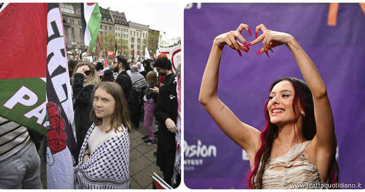 Eurovision 2024, Greta Thunberg in prima fila tra i manifestanti a Malmo: “Sono qua per protestare contro la presenza di Israele”