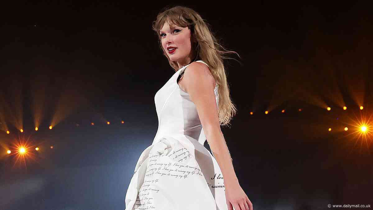 Leotard-wearing Taylor Swift sends fans wild as she unveils new Tortured Poets costumes on first night of Euro tour including Westwood lyrics dress: 'She's added a new era to the tour'