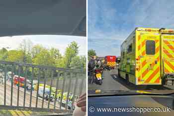 A2 Bexley crash: Pictures show emergency services at scene
