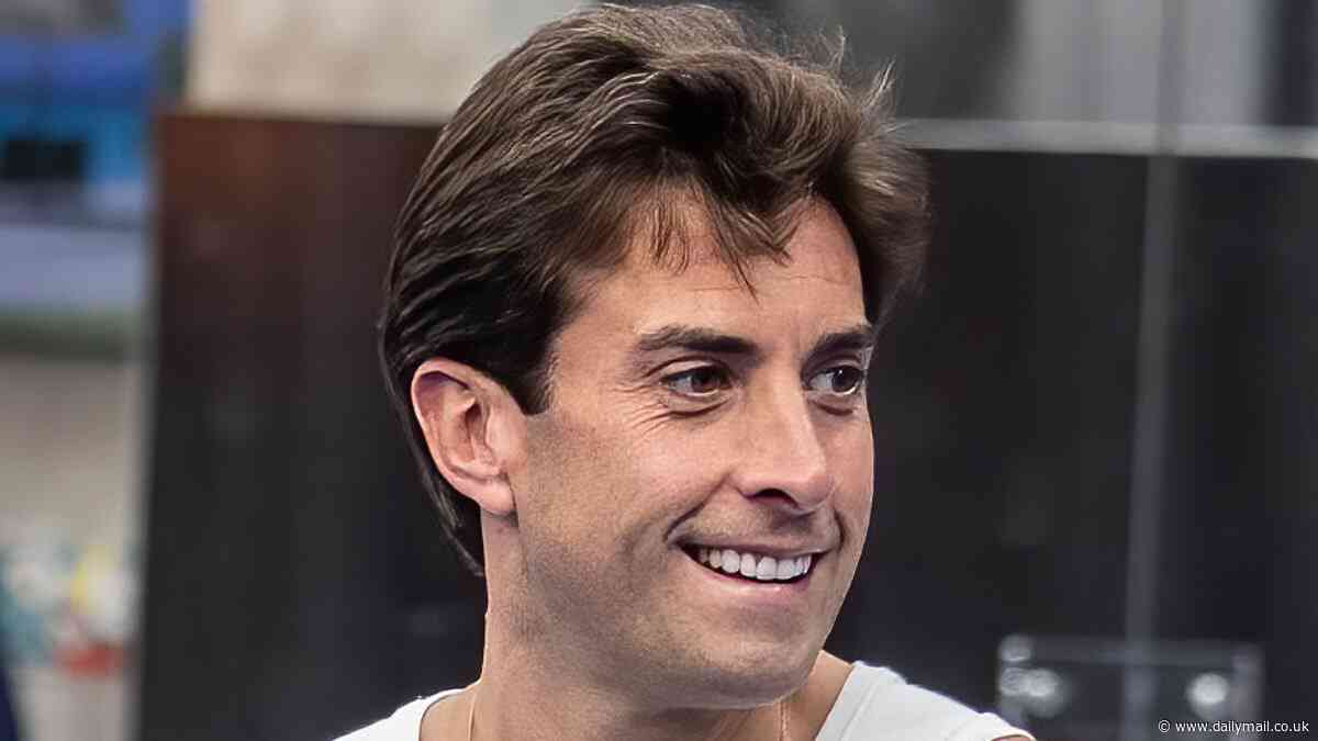 Ripped James Argent showcases the results of his 14st weight loss as he flexes his biceps during a game of Padel with footballer John Terry