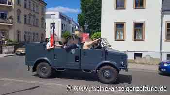 Uniformierte fahren mit Militärfahrzeug der Wehrmacht durch Dresden – „eine einzige Provokation“