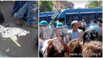 Tensione al corteo di Roma, scontri con la polizia: feriti una ragazza e due agenti