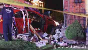 Police investigating after driver crashes into house in Mississauga