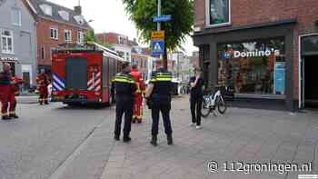 Brandweer krijgt melding gaslek aan Boterdiep in Groningen