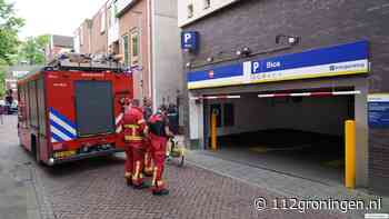 Melding autobrand in parkeergarage bij Pathé Groningen