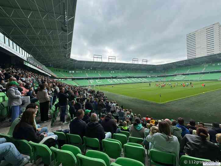 Spelers FC Groningen massaal ondersteund tijdens laatste training op Hemelvaartsdag