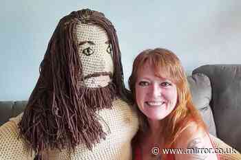 Mum missed boyfriend so much she made 'knitted' version of him - including private parts