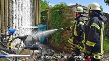 Brennender Wäscheständer – Wolfenbüttels Feuerwehr rückt aus