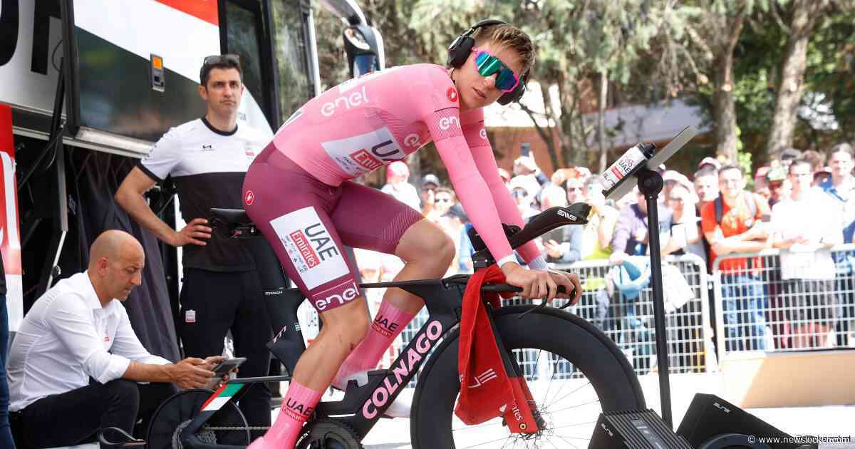 LIVE Giro d’Italia | Pogacar maakt jacht op toptijd Ganna, wint de rozetruidrager de tijdrit?