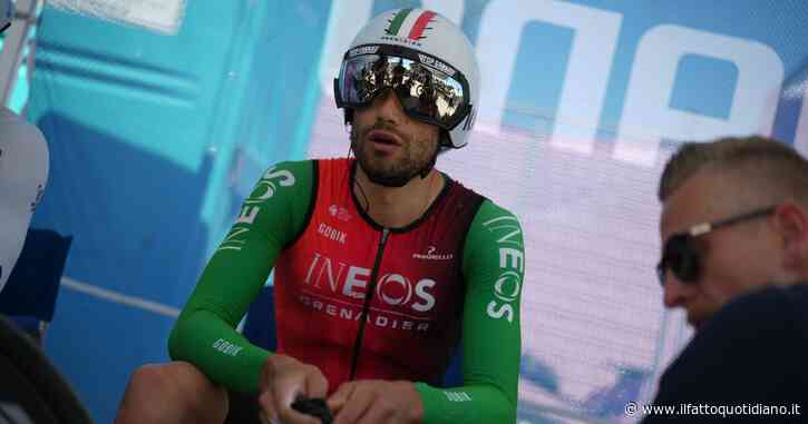 Giro d’Italia, Filippo Ganna ha rischiato la caduta per il gesto di una spettatrice durante la cronometro – Video