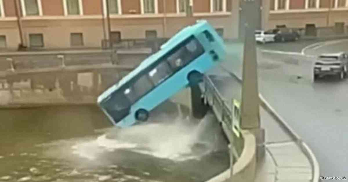 Three passengers killed when out-of-control bus plunged off bridge into river
