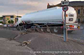 Crash between tanker and car near Bradford city centre