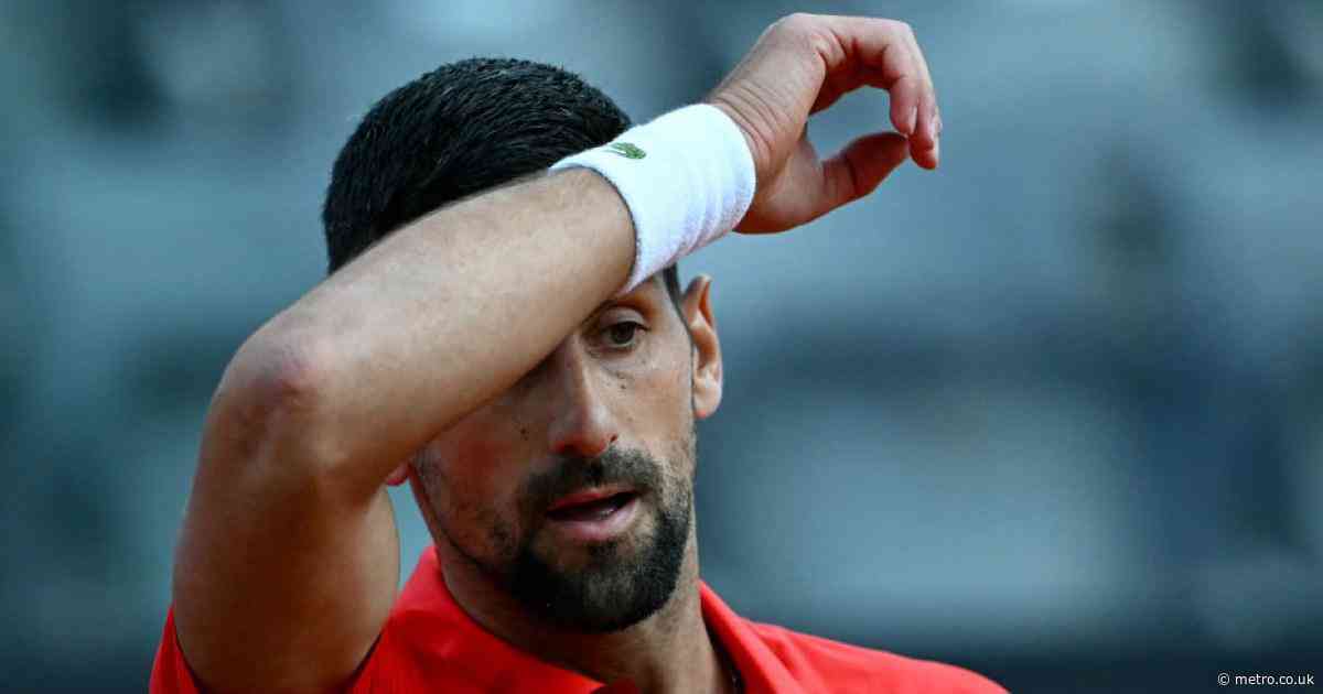 Novak Djokovic hit and floored by water bottle while signing autographs at Italian Open