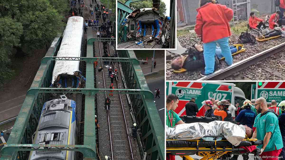 At least 90 passengers injured after two trains collide when signal system malfunctions in Argentina