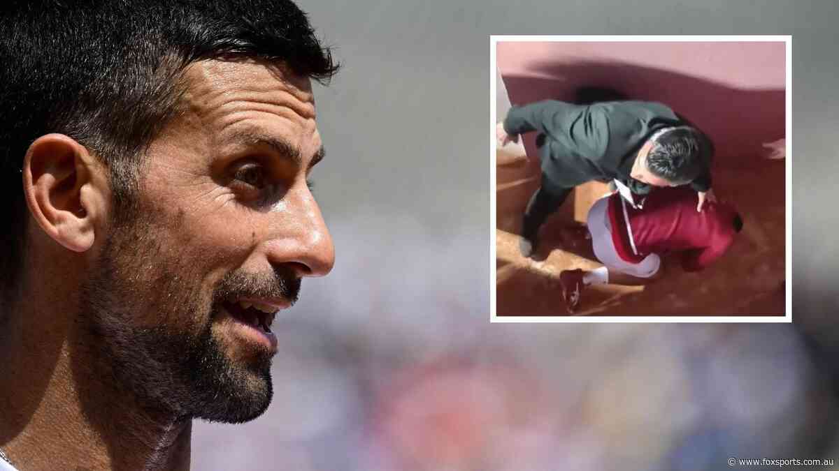 Novak Djokovic collapses after being struck by fan in ‘disgusting’ act