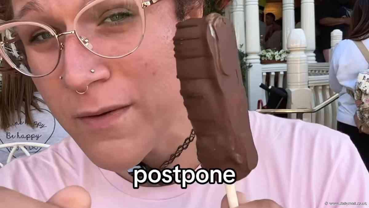 Trans activist films video explaining how her penis will be surgically-transformed into vagina at Disneyland using Minnie Mouse cake pops, while children enjoy theme park nearby