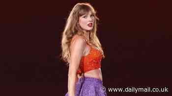 Taylor Swift wows in sparkly orange and purple co-ord as she debuts surprise songs for night two in Paris while her revamped £1.4bn Eras tour continues