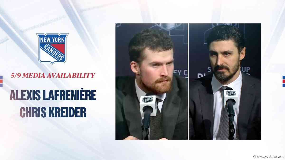 NYR at CAR: Alexis Lafrenière and Chris Kreider Postgame Availability | May 9, 2024