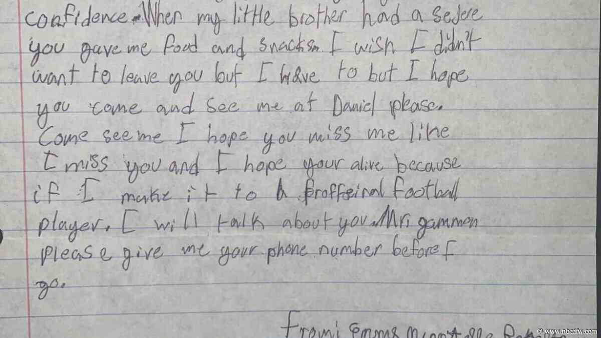 NFL rookie's 4th-grade letter goes viral: His North Texas mom and teacher react