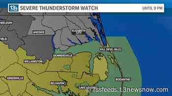 Most of Outer Banks, eastern North Carolina under severe thunderstorm watch