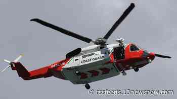 Coast Guard Air Station Elizabeth City Jayhawk helicopter rescues stranded mariner