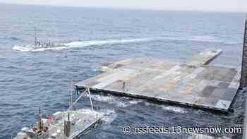 Hampton Roads-based troops finish building temporary pier off Gaza to bring more aid