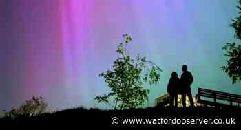 Northern Lights in Watford and Bushey light up the sky