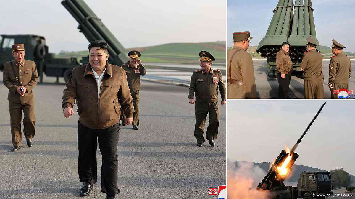 Kim Jong Un beams at test of new rocket system amid fears he is gearing up to supply Putin with more arms for Ukraine war