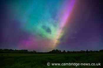 Cambridgeshire's night sky illuminated as Northern Lights dazzle in display of colour