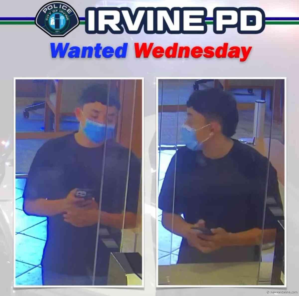 The Irvine Police are trying to identify a man who stole jewelry from a vehicle