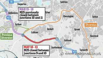 M25 weekend closures: Map reveals every road affected, diversions and how to get around