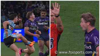 ‘Rules are the rules’: Melbourne crowd erupts after Storm captain Harry Grant sin-binned for misdemeanour
