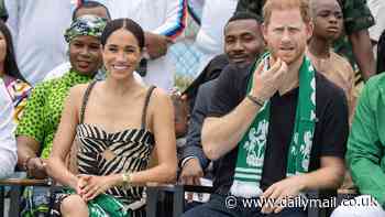 Meghan delights locals as she poses for selfies on 'quasi-royal' African tour while Prince Harry enjoys volleyball with wounded soldiers - as fans say 'the whole country melted' when duchess revealed her Nigerian heritage