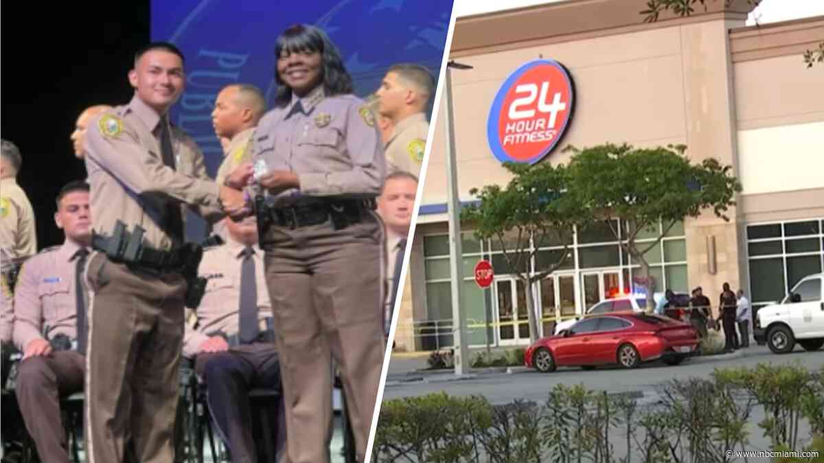 Newly sworn-in Miami-Dade cop gives aid to 24 Hour Fitness stabbing victim