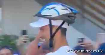 Novak Djokovic wears helmet to Italian Open hours after being hit on head with bottle